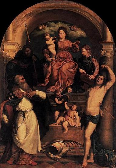 Paris Bordone Madonna and Child with Saints Spain oil painting art